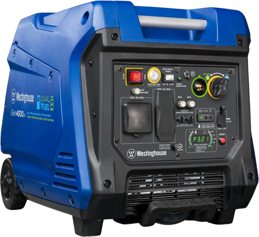 Westinghouse Inverter Generator 3700W/4500W 30 Amp Remote Start Dual Fuel New - IGEN4500DF