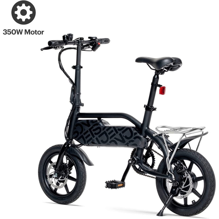 Jetson J5 Up To 30 Mile Range 15 MPH 14" Tires 350W Foldable Electric Bike New - JJ5-BLK