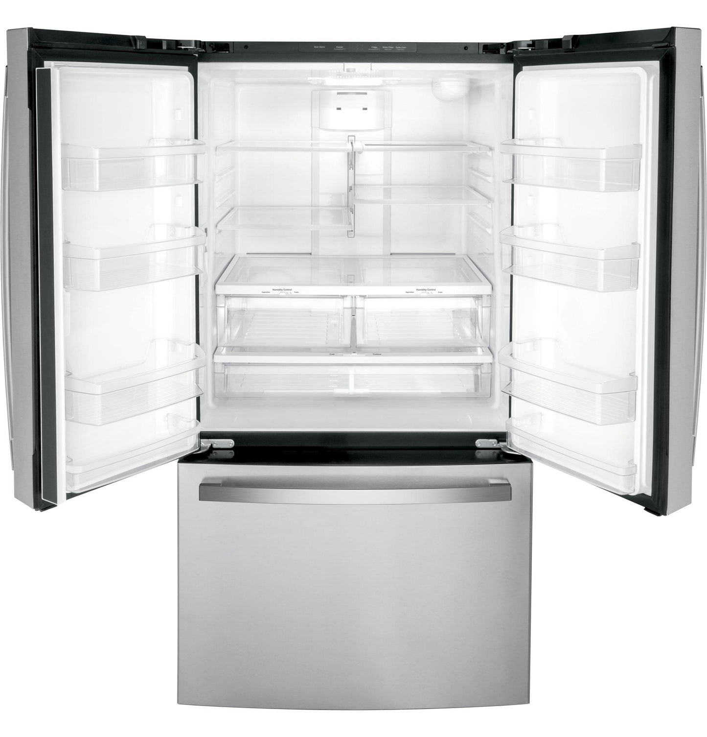 GE APPLIANCES GWE22JYMFS GE(R) ENERGY STAR(R) 21.9 Cu. Ft. Fingerprint Resistant Counter-Depth French-Door Refrigerator - GWE22JYMFS-KT