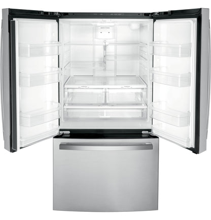 GE APPLIANCES GWE22JYMFS GE(R) ENERGY STAR(R) 21.9 Cu. Ft. Fingerprint Resistant Counter-Depth French-Door Refrigerator - GWE22JYMFS-KT
