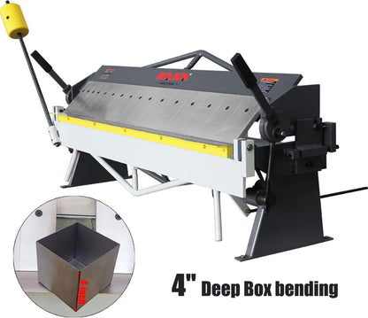 KAKA INDUSTRIAL Sheet Metal Brake, 50-Inch Box and Pan Brake, 16-Gauge Capacity Metal Break, 4-Inch Box Depth Adjustment Press Brake, 5/8-Inch Beam  Pan and Box Brake Machine BP-1650