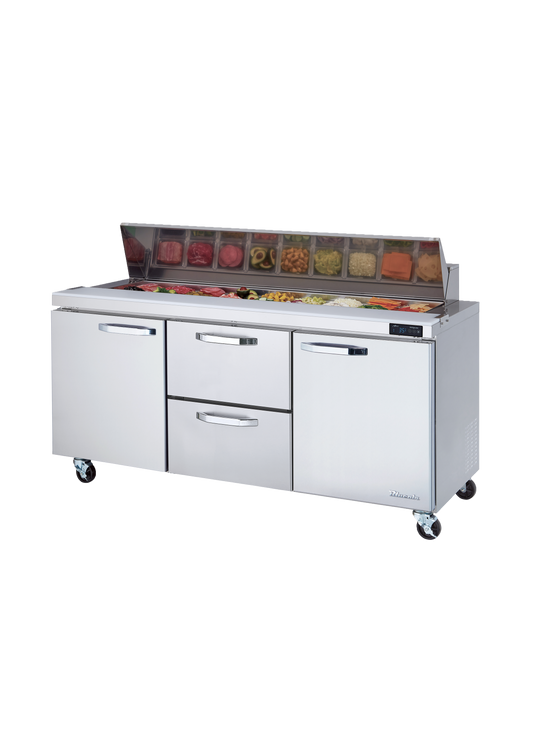 Blue Air | 67" Wide 2 Drawer Pizza Prep Table - BAPP67-D2R-HC