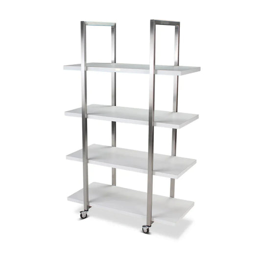 Forbes Industries 6503 24" Quad Series Rolling Display (Executive), Brushed Stainless Steel Square - 6503