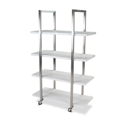 Forbes Industries 6503 24" Quad Series Rolling Display (Executive), Brushed Stainless Steel Square - 6503