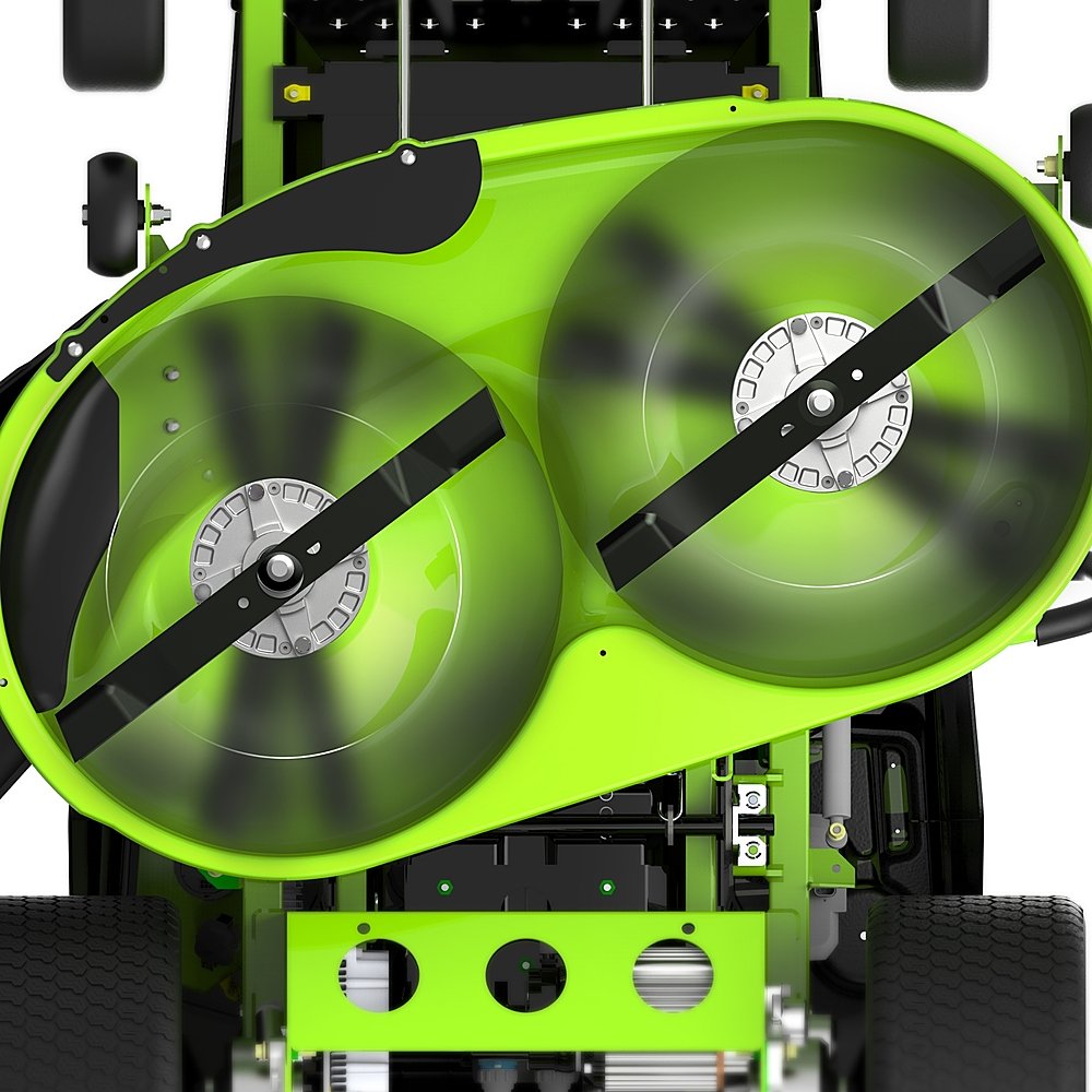 Greenworks 80V 42" Cordless Battery CrossoverT Riding Lawn Mower w/ Twelve (12) 4.0Ah Batteries and Three (3) Dual Port Turbo Chargers - 7409102