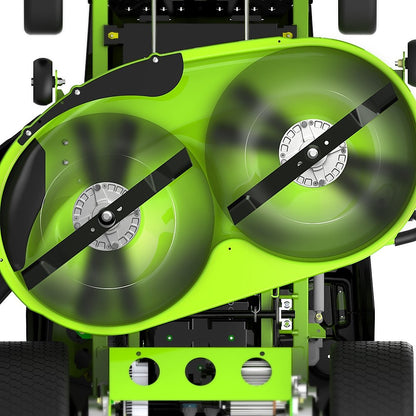 Greenworks 80V 42" Cordless Battery CrossoverT Riding Lawn Mower w/ Twelve (12) 4.0Ah Batteries and Three (3) Dual Port Turbo Chargers - 7409102