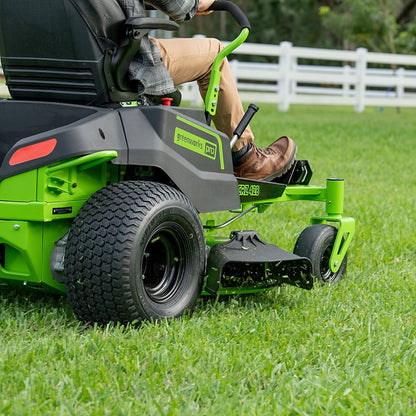 Greenworks 80V 42" Cordless Battery CrossoverZ Zero Turn Lawn Mower w/ Twelve (12) 4.0Ah Batteries and Three (3) Dual Port Turbo Chargers - 7409402