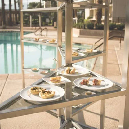 Forbes Industries 6553 19.25" Euclid Series Executive Rolling Display, Brushed Stainless Steel Frame - 6553