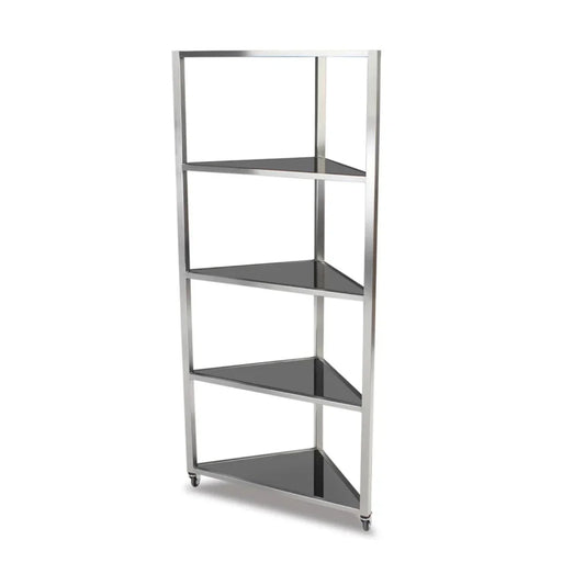 Forbes Industries 6553 19.25" Euclid Series Executive Rolling Display, Brushed Stainless Steel Frame - 6553