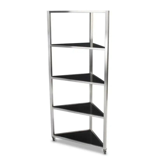 Forbes Industries 6556 19.5" Euclid Series Elite Rolling Display, Brushed Stainless Steel Frame - 6556