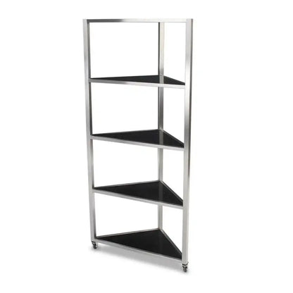 Forbes Industries 6556 19.5" Euclid Series Elite Rolling Display, Brushed Stainless Steel Frame - 6556