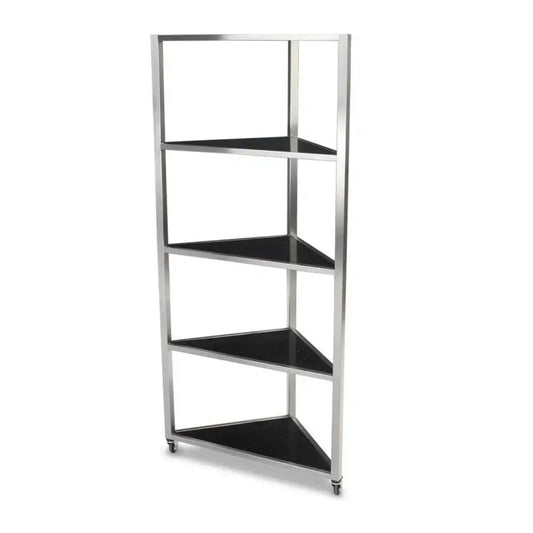 Forbes Industries 6556 19.5" Euclid Series Elite Rolling Display, Brushed Stainless Steel Frame - 6556