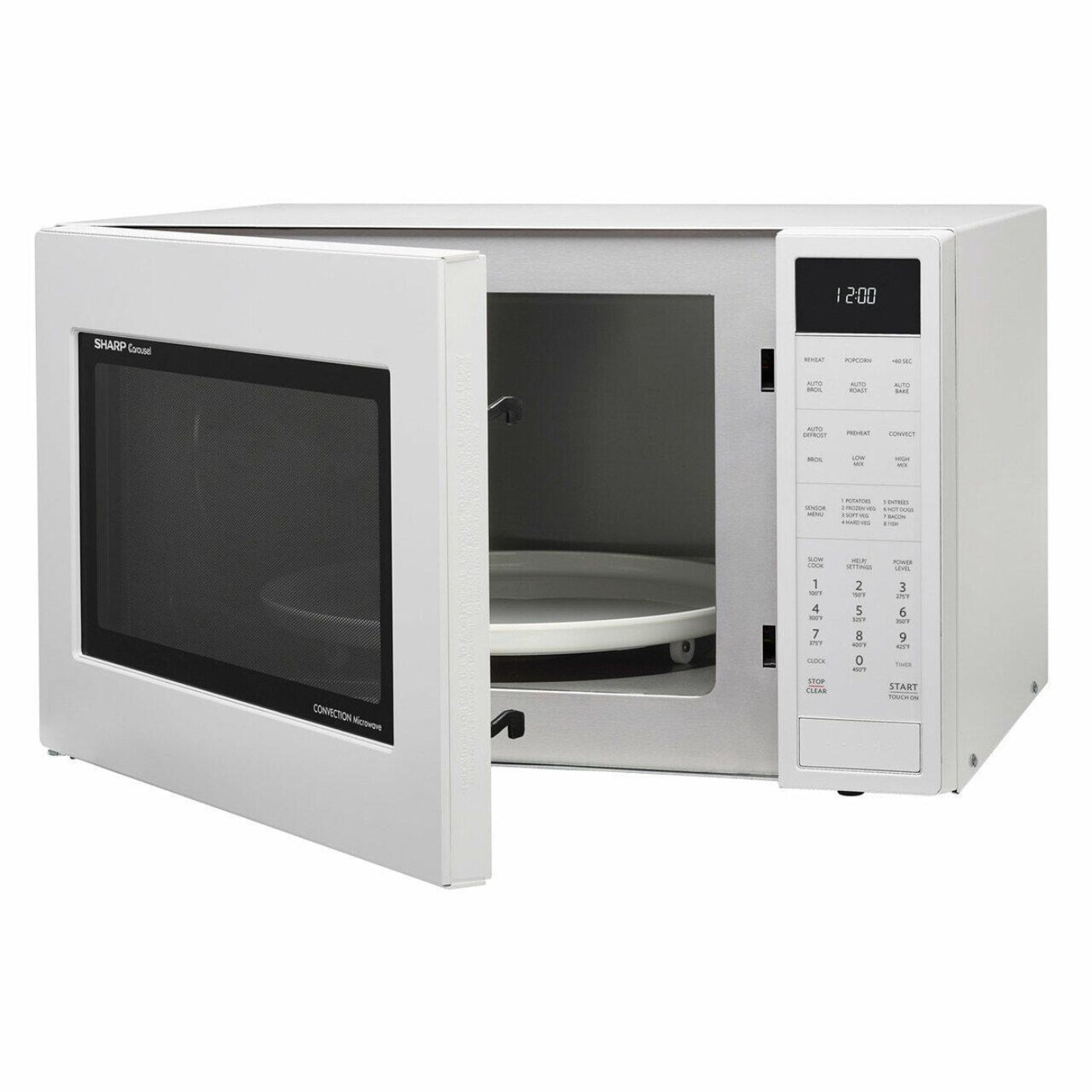 Sharp 1.5 cu. ft. 900W Sharp White Carousel Convection + Microwave Oven  - SMC1585BW-KT