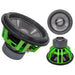 American Bass Godzilla Green/Black 15" Dual 2 Ohm 12000W Peak Sub GODZILLA-15-D2