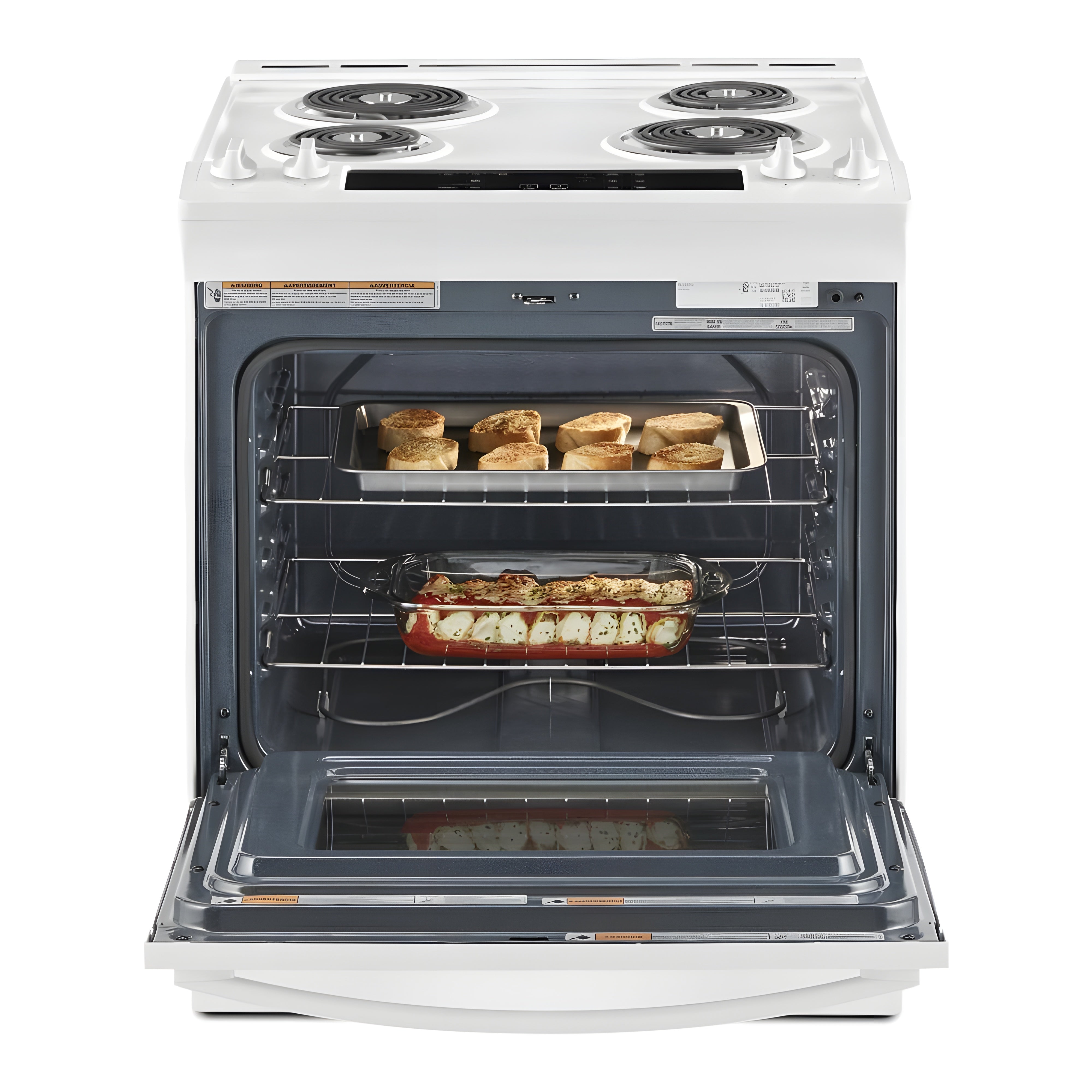 WHIRLPOOL WEC310S0LW 4.8 Cu. Ft. Whirlpool® Electric Range with Frozen Bake™ Technology - WEC310S0LW-KT