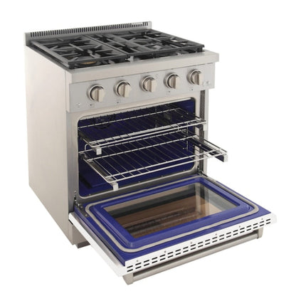 Kucht Professional 30" 4.2 cu. ft. Natural Gas Range in White with True Simmer Burners, KFX3000X-W - KFX3000X-W