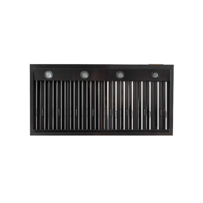 Kucht Professional 48" Wall Mount Range Hood 1,200 CFM in Titanium Stainless Steel, KRH483A-C