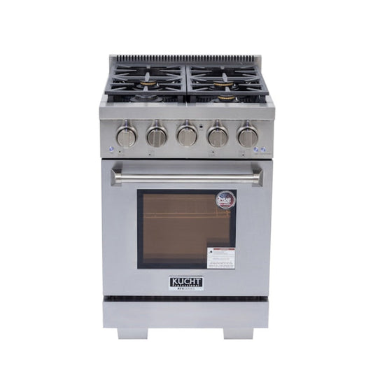 Kucht Professional 24" 2.5 cu. ft. Natural Gas Range in Stainless Steel with True Simmer Burners -  KFX2400X-S