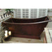 Premier Copper 67 in. Hammered Copper Canoa Single Slipper Bathtub - BTSC67DB