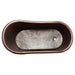 Premier Copper 67 in. Hammered Copper Single Slipper Bathtub - BTS67DB