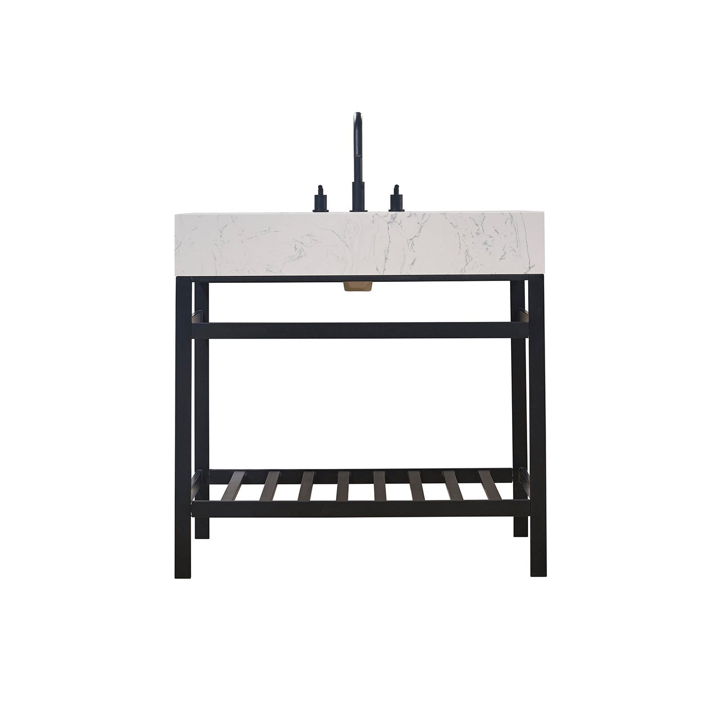 Altair Designs 36" single vanity with top - 68036-AWAP-MB-NM