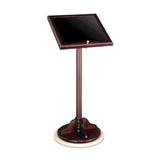 Forbes Industries 6823 Hardwood Menu Stand, Avonite Base W/Decorative Hardwood Reinforcements - 6823