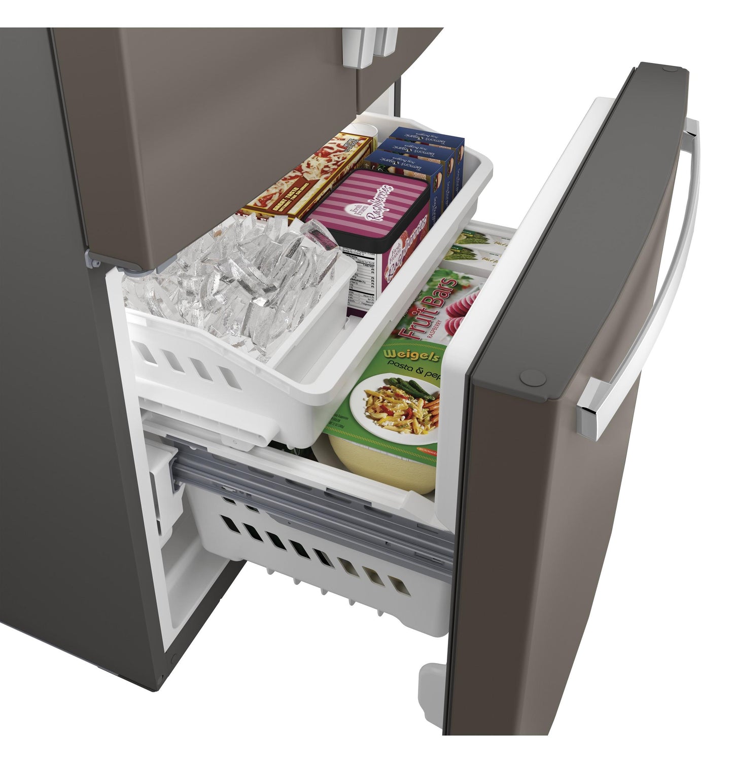 GE APPLIANCES GNE25JMKES GE® ENERGY STAR® 24.7 Cu. Ft. French-Door Refrigerator - GNE25JMKES-KT
