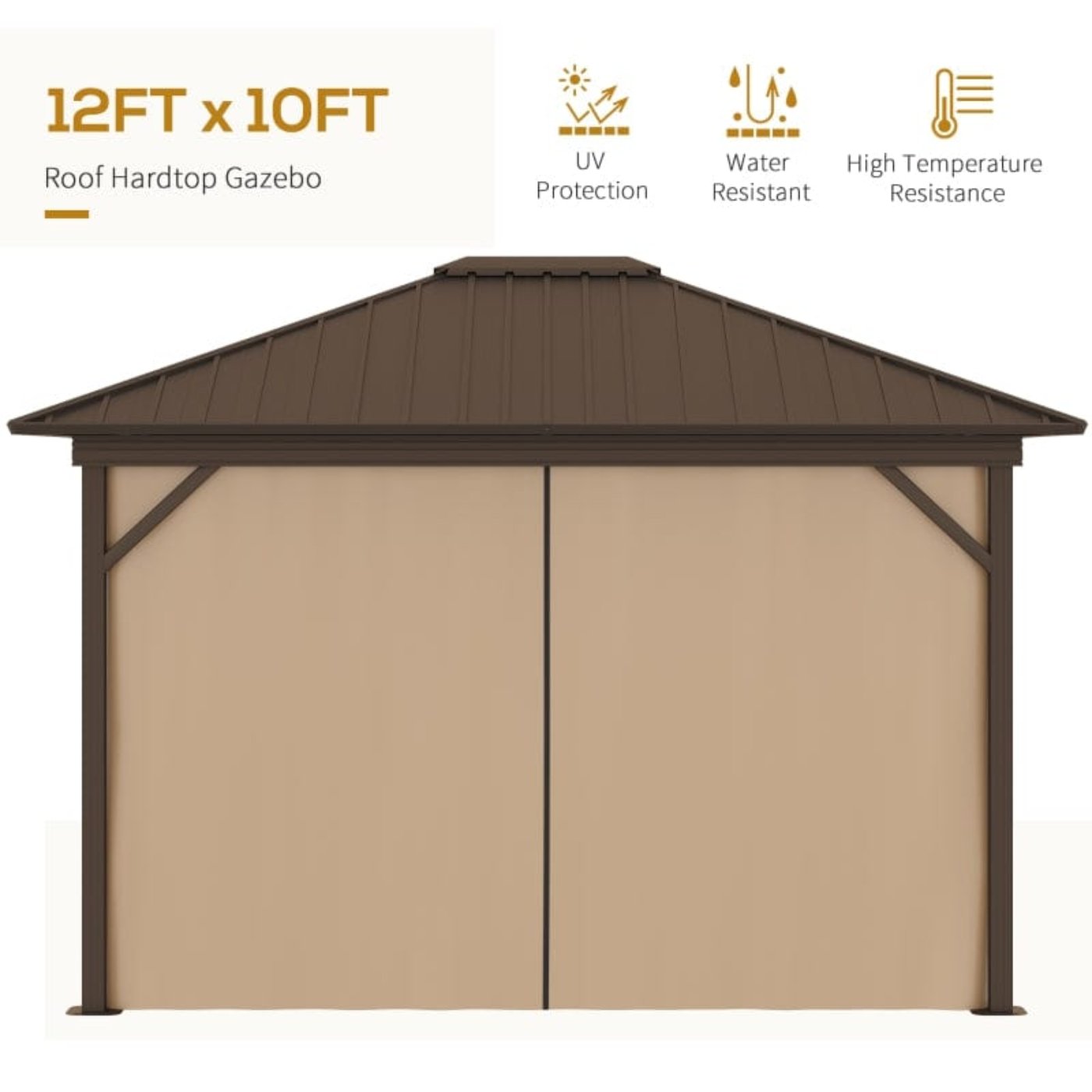 Outsunny 10' x 12' Hardtop Gazebo - 84C-095V01