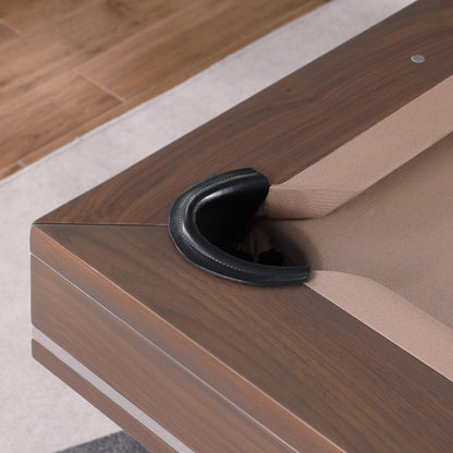 Playcraft Barcelona 8' Slate Pool Table, Walnut Gray on Silver - PTBARWOS08