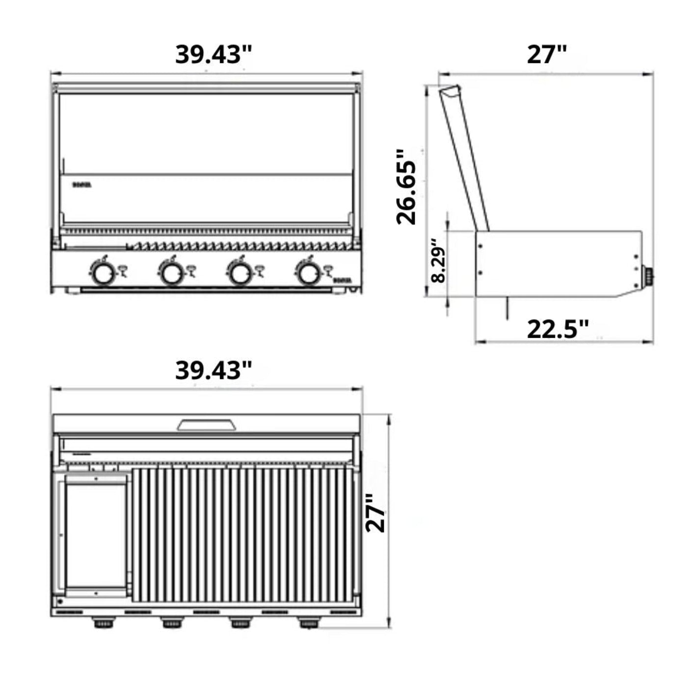 Bosca Block 1000 Freestanding Gas Grill - 104030031