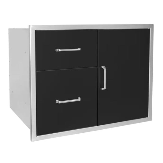 Wildfire 30x24 Access Door & Double Drawer Combo - WF-DDWCOMBO3024-BSS