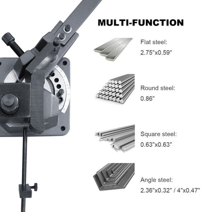 KAKA Industrial UB-100 Heavy-Duty Metal Bender, High Precision Hot and Cold Strip Steel, Flat Steel, Round Steel Metal Bender