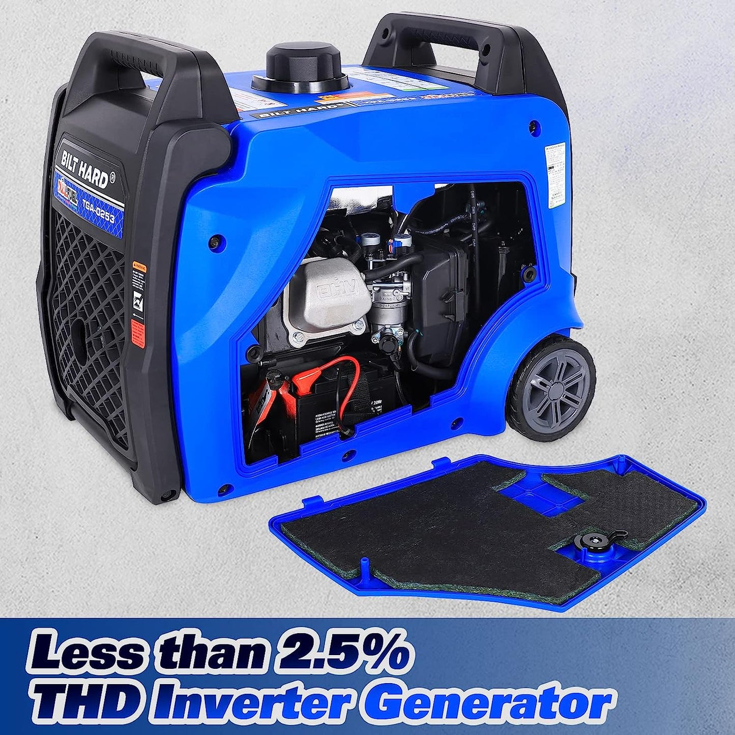 BILT HARD 5500W Dual Fuel Inverter Generator, Electric Start - TGA-0253