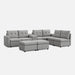 LINSY HOME RUBIK III 6 Seats With 2 Ottomans & Console - US-LH-SPF-Sofa-S800-A-62101-0-00