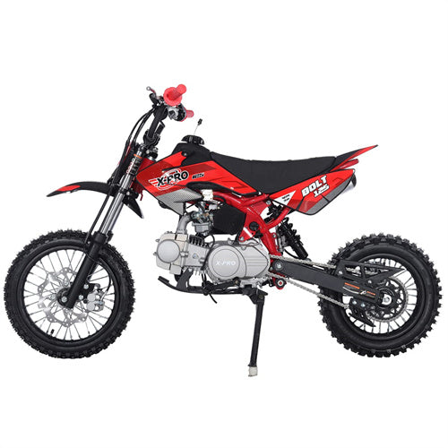 X-PRO Bolt 125cc Dirt Bike with 4-Speed Manual Transmission, Kick Start, Big 14"/12" Tires! Zongshen Brand Engine - DB-K026-Green