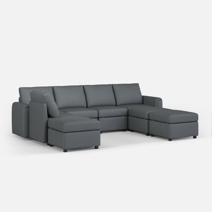 LINSY HOME RUBIK I 6 Seats with 3 Ottomans - US-LH-SPF-Sofa-S900-A11-63-0-00 Price