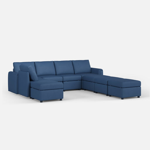 LINSY HOME RUBIK I 6 Seats with 4 Ottomans - US-LH-SPF-Sofa-S900-A11-64-0-00