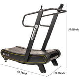 Signature Fitness Sprint Demon - Motorless Curved Sprint Treadmill with Adjustable Levels of Resistance - Drastically Increases Intensity of Running and Walking - SF-S2