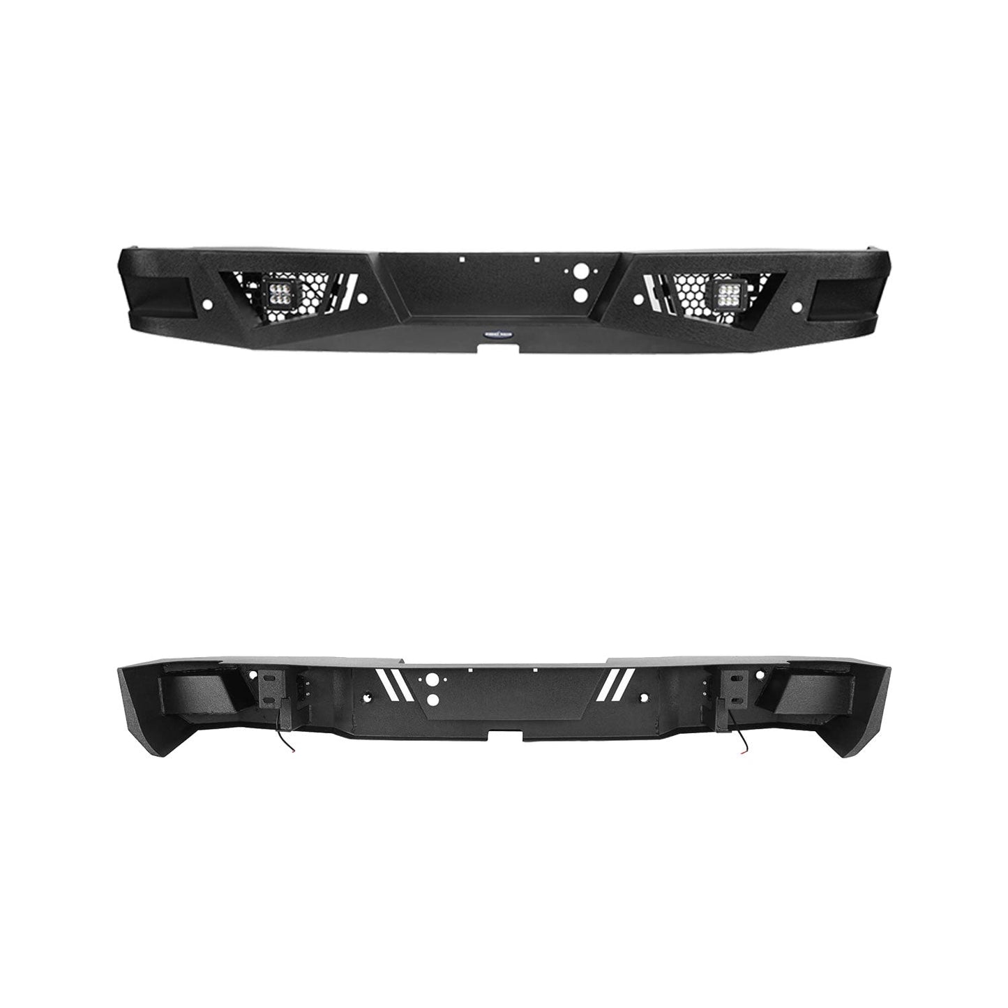 Silverado Front Bumper & Rear Bumper Combo w/LED Lights For Chevy Silverado 1500 - Hooke Road - HE.9021&HE.9024