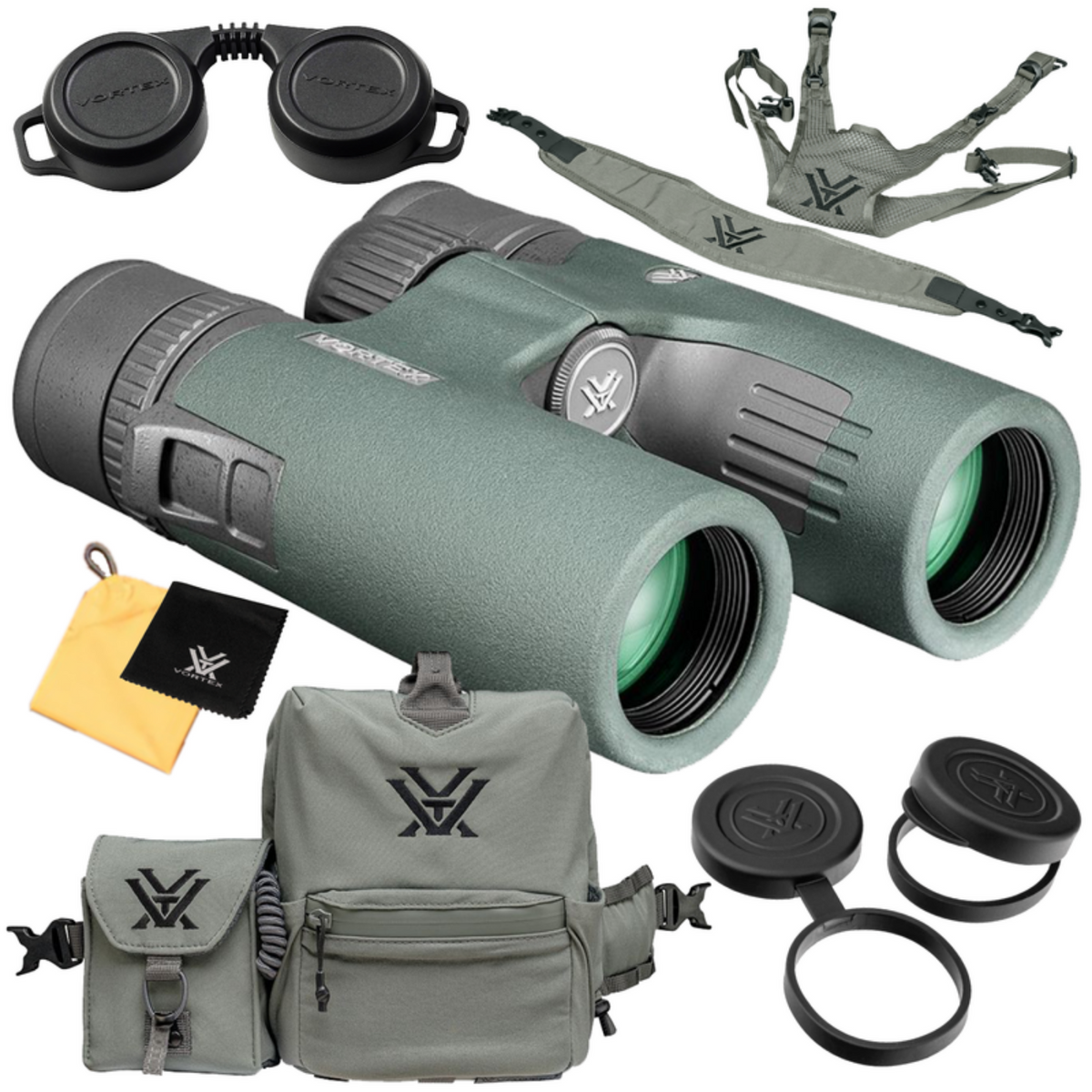 Vortex Optics Razor UHD 8x32 Binoculars & GlassPak Pro Binocular Harness  - RZB-0832