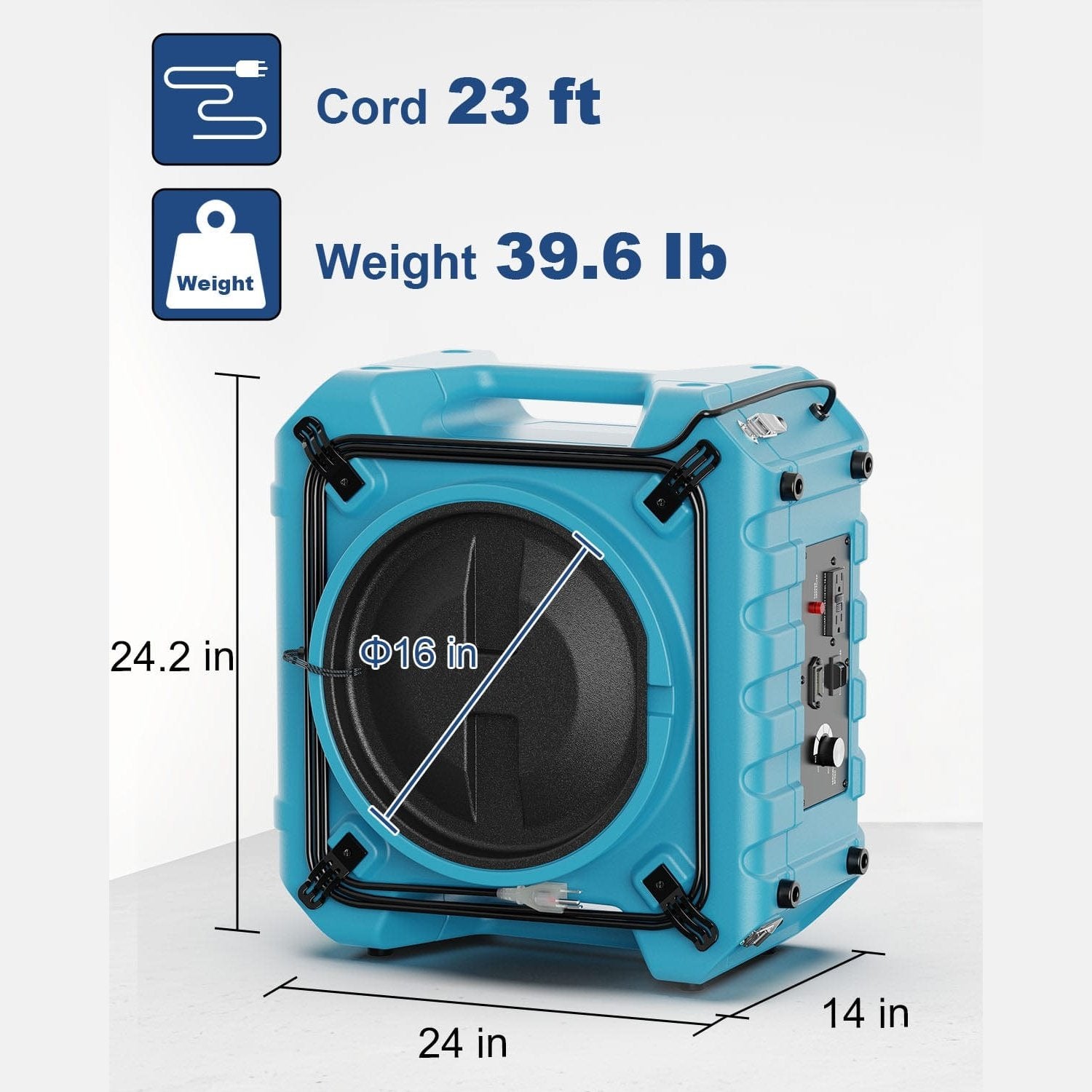 AlorAir PureAiro HEPA Pro 870 Air Scrubber - HEPA Pro 870