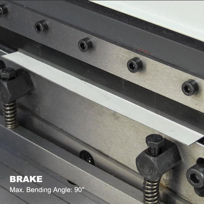 Kaka industrial Sheet Metal Brake 3-In-1/12, 12-Inch Combination Sheet Metal Brake, Shear Press Brake 20-Gauge Capacity, Shears and Slip Roll Machine for Shear Bending Rolling, Brake Shear Roll Machine - 171001