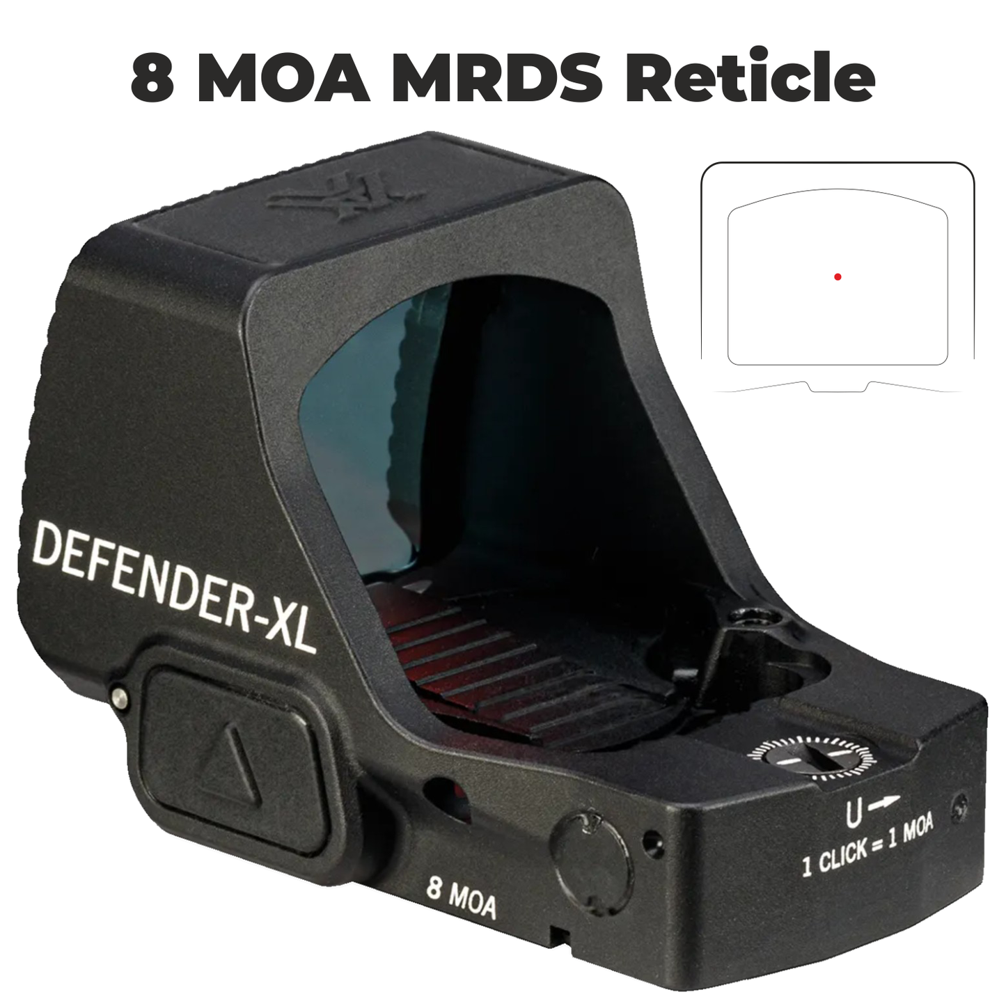 Vortex Optics Defender-XL Micro Waterproof 8 MOA Red Dot Sight - (DFXL-MRD8)