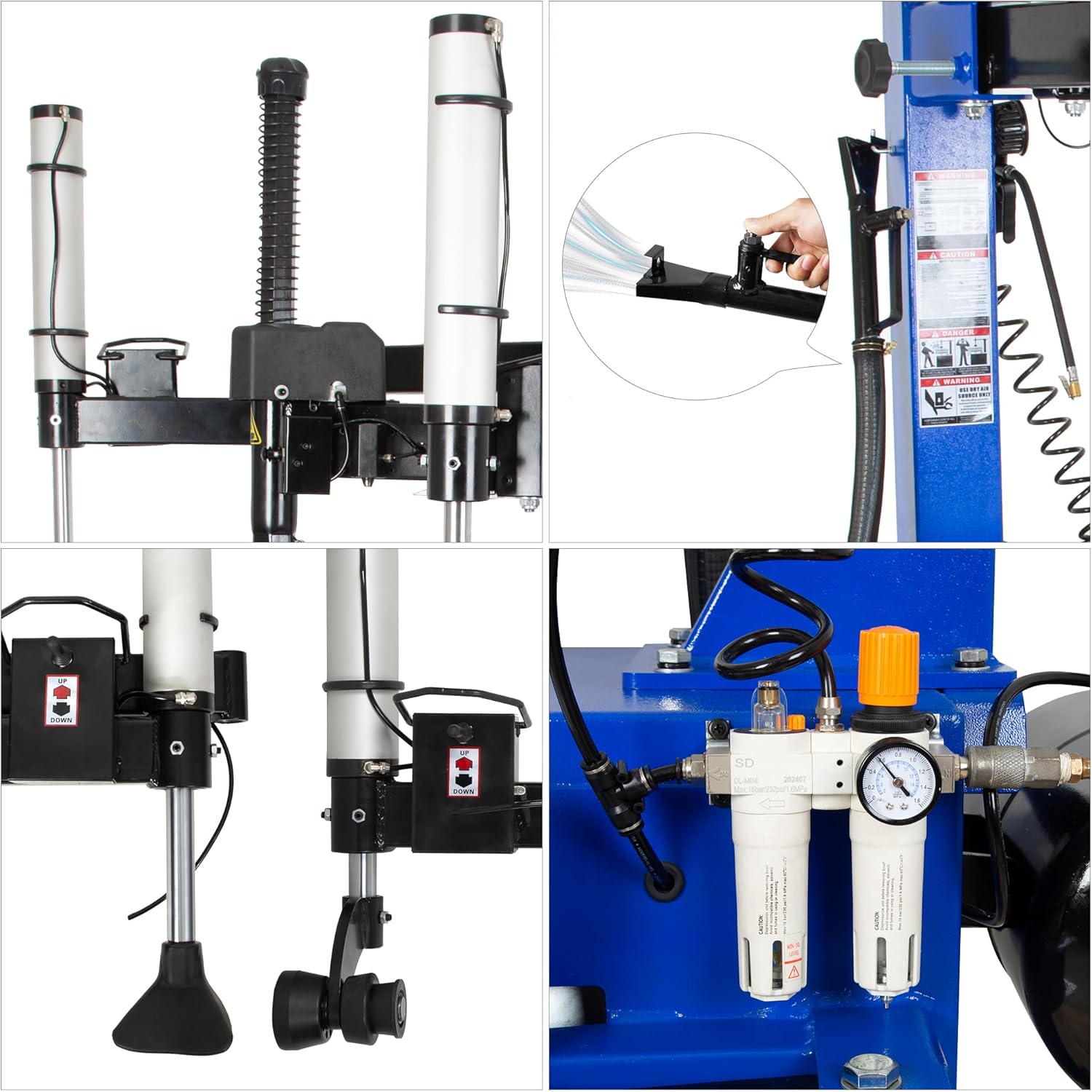 WEIZE New Tire Changer with Robo-Arm & Robo-Roller Tool, Electric Motor and 2 Helper Arms - PLA-1009+PLA-1006