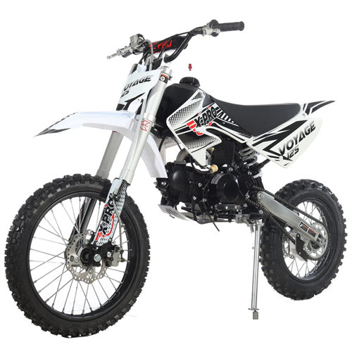 X-PRO Voyage 125 Dirt Bike with 4-Speed Manual Transmission, Kick Start, Big 17"/14" Tires - DB-H13-Black