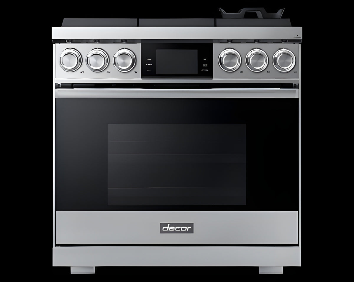 DACOR 36" Pro Gas Range, Silver Stainless Steel, Natural Gas - DOP36M96GLS-KT