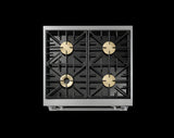 DACOR 30" Dual Fuel Pro Range, Silver Stainless Steel, Natural Gas -HDPR30SNG-KT