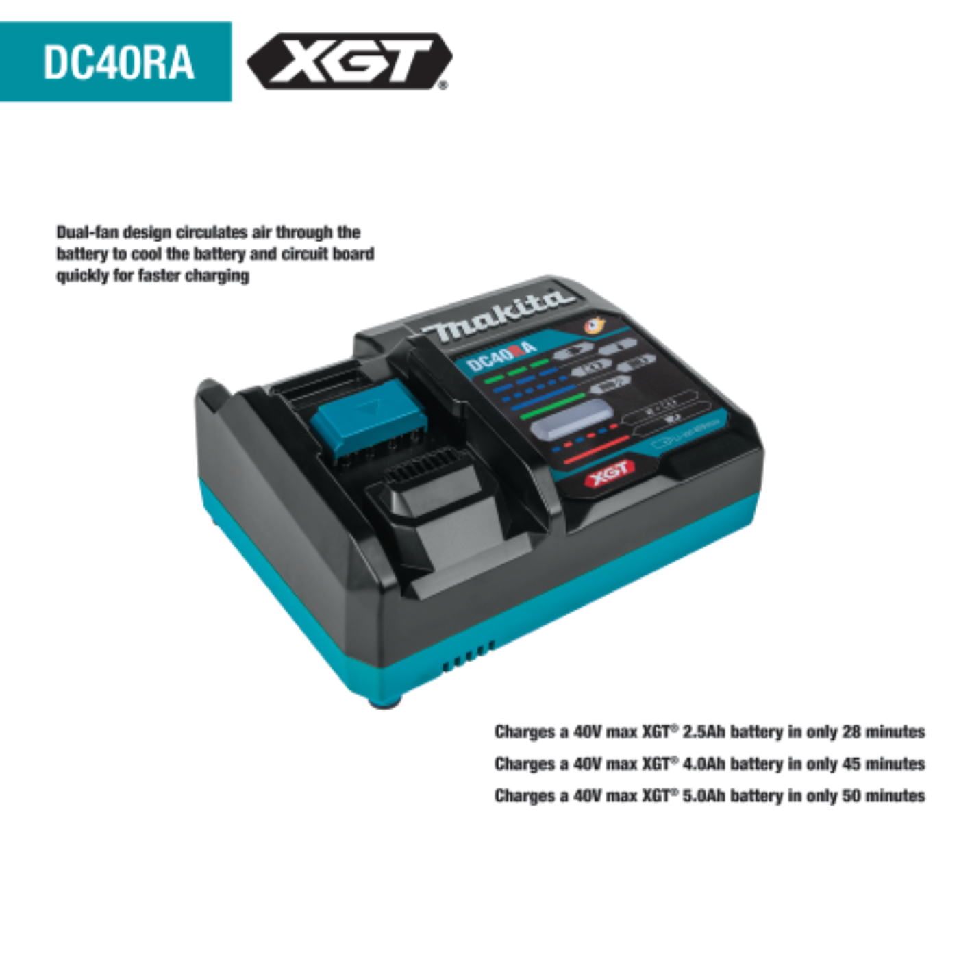 Makita 40V max XGT Brushless Cordless 1/2 Gallon HEPA Filter Backpack Dry Dust Extractor Kit, AWS Capable (5.0Ah) - GCV06T1