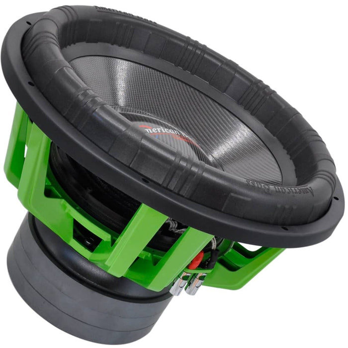 American Bass Godzilla Green/Black 18" Dual 1 Ohm 12000W Peak Sub GODZILLA-18-D1