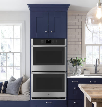 GE APPLIANCES JTD3000SNSS GE® 30" Smart Built-In Self-Clean Double Wall Oven with Never-Scrub Racks - JTD3000SNSS-KT